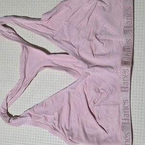 Hanes Ultra Supersoft Racerback Bralette‎ Soft Pink L